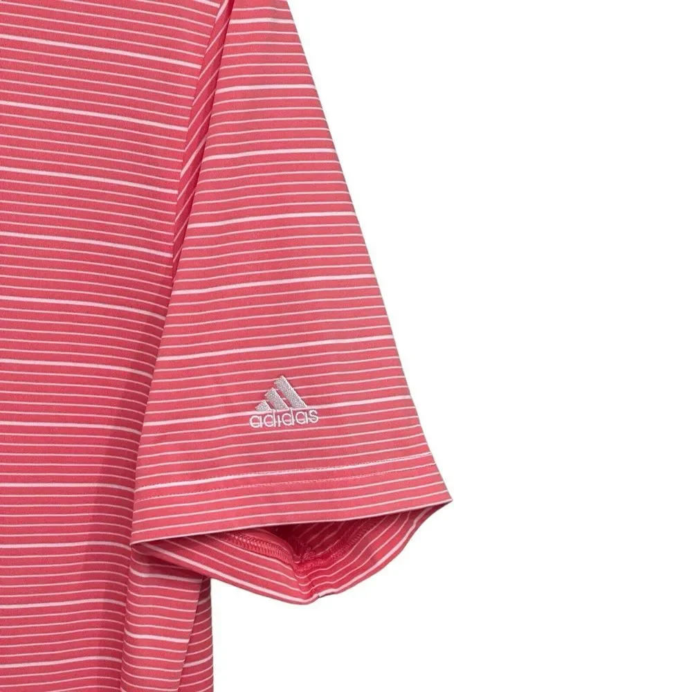 Adidas Shirt Mens Size Extra Large XL Golf Polo Logo Short Sleeve Collared Coral